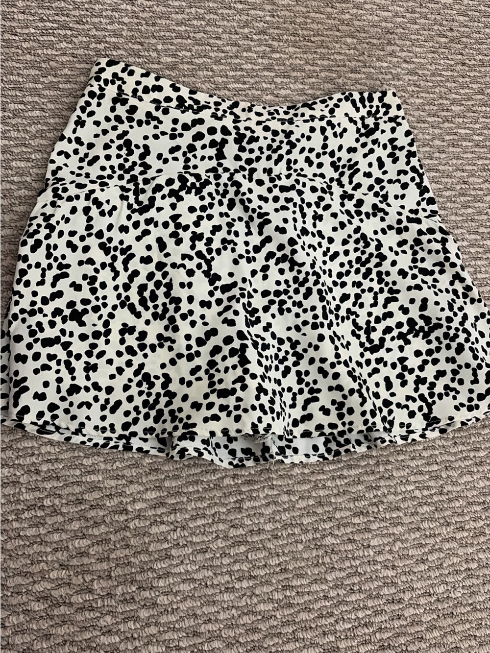 Altar'd State Black & White Spot Skater Skort